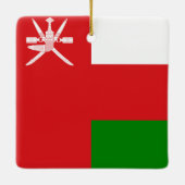 Sultanat der Oman-Flagge Keramikornament (Rückseite)