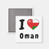 Sultanat der Oman-Flagge Magnet (Vorderseite/Rückseite)