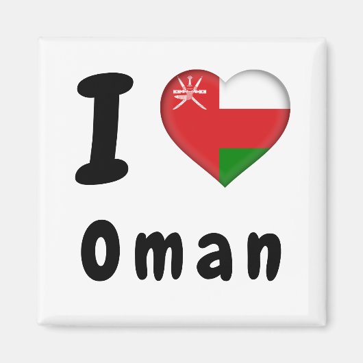 Sultanat der Oman-Flagge Magnet (Vorne)
