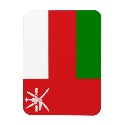 Sultanat der Oman-Flagge Magnet (Vertikal)