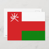 Sultanat der Oman-Flagge Postkarte (Vorne/Hinten)
