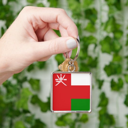 Sultanat der Oman-Flagge Schlüsselanhänger (Hand)