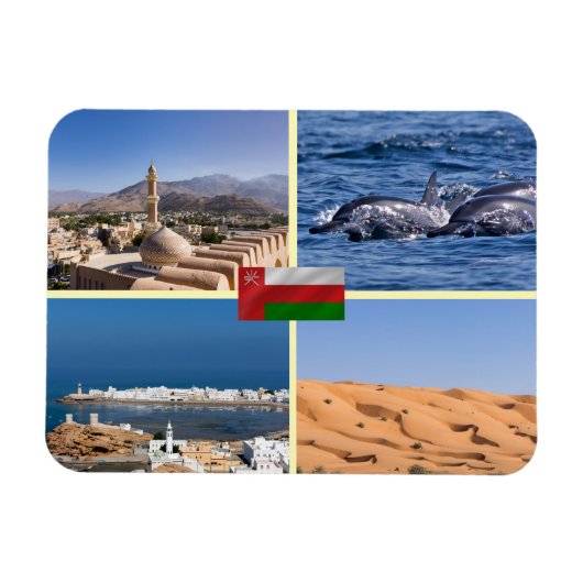 Sultanat der Oman-Sehenswürdigkeiten Magnet (Horizontal)