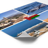Sultanat der Oman-Sehenswürdigkeiten Poster (Ecke)
