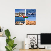 Sultanat der Oman-Sehenswürdigkeiten Poster (Heimbüro)
