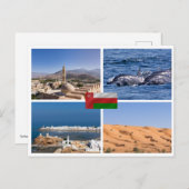 Sultanat der Oman-Sehenswürdigkeiten Postkarte (Vorne/Hinten)