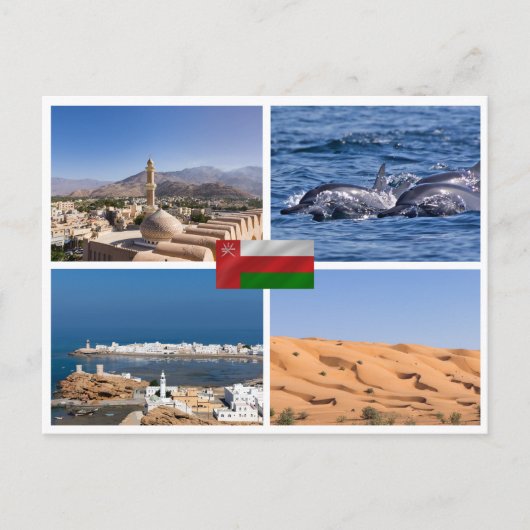 Sultanat der Oman-Sehenswürdigkeiten Postkarte (Vorderseite)