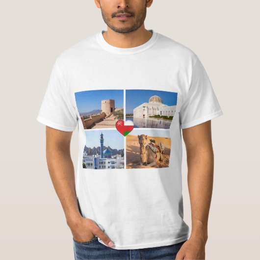Sultanat der Oman-Sehenswürdigkeiten T-Shirt (Vorderseite)