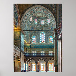 Sultans-Ahmed-Moschee. Innenarchitektur Poster