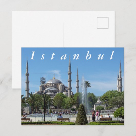 Sultans-Ahmed-Moschee Postkarte (Vorne/Hinten)