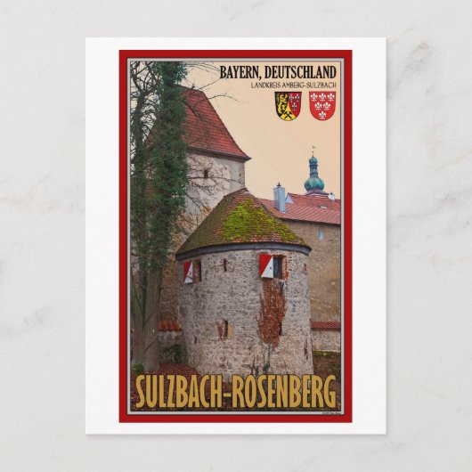 Sulzbach-Rosenberg - Stadtmauer Postkarte (Vorderseite)