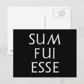 sum fuß esse Latein latin Postkarte (Vorne/Hinten)
