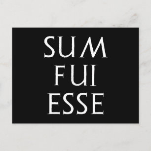 sum fuß esse Latein latin Postkarte