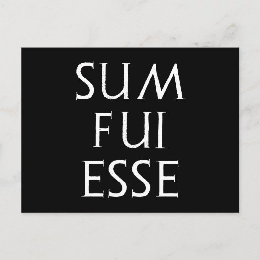 sum fuß esse Latein latin Postkarte (Vorderseite)