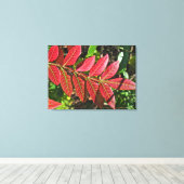 sumac-Blätter im Herbst Leinwanddruck (Insitu (Holzboden))