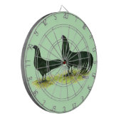 Sumatra Black Hühner Dartscheibe (Vorderseite Links)