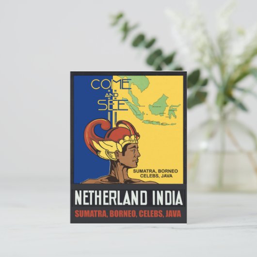 Sumatra, Borneo, Celebs, Java, Niederlande, Indien Postkarte (Stehend Vorderseite)