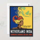 Sumatra, Borneo, Celebs, Java, Niederlande, Indien Postkarte (Vorne/Hinten)