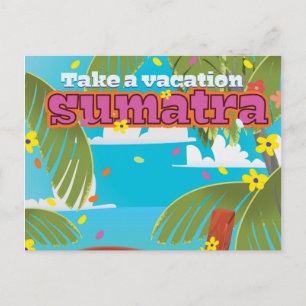 Sumatra Indonesia Reiseplakat Postkarte