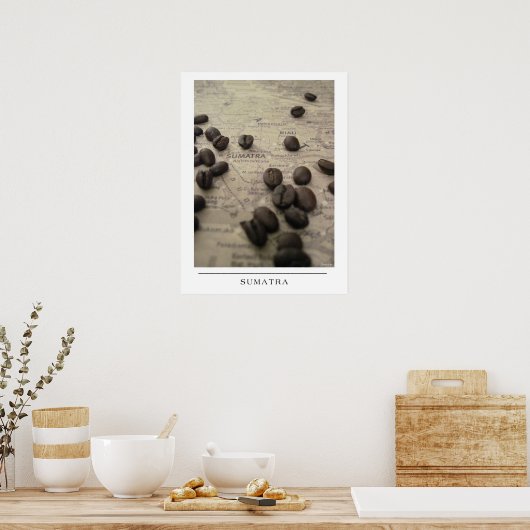 Sumatra - Kaffee-Kunst senden Poster (Küche)