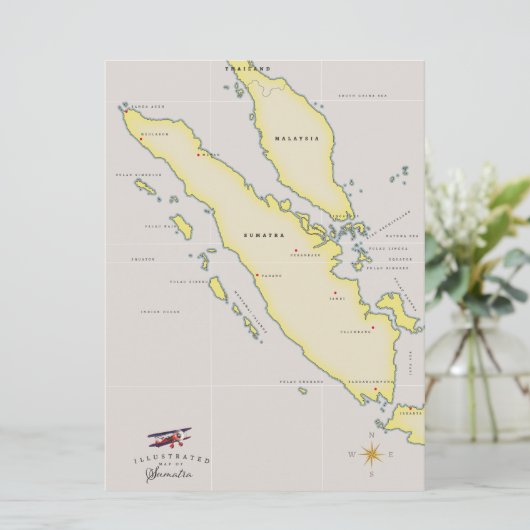 Sumatra-Karte (Stehend Vorderseite)