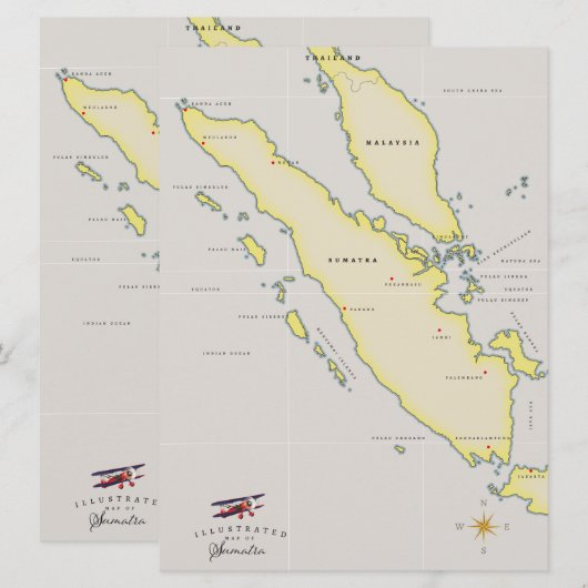 Sumatra-Karte (Vorne/Hinten)