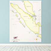 Sumatra-Karte Leinwanddruck (Insitu (Holzboden))