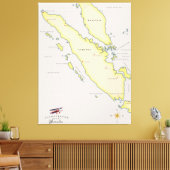 Sumatra-Karte Leinwanddruck (Insitu (Wohnzimmer))