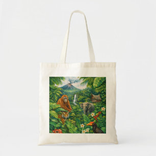 Sumatra-Regenwald-Wildtiere, Vulkan & Rafflesia Tragetasche