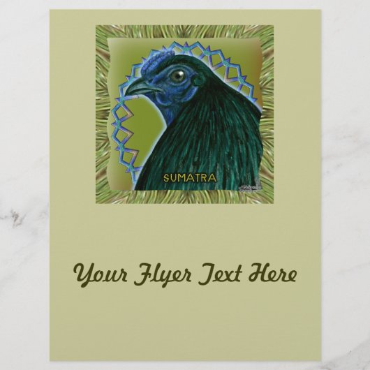 Sumatra Rooster Gerahmt Flyer (Vorne)