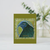 Sumatra Rooster Gerahmt Postkarte (Stehend Vorderseite)