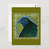 Sumatra Rooster Gerahmt Postkarte (Vorne/Hinten)
