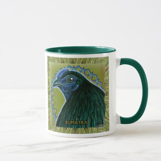 Sumatra Rooster Gerahmt Tasse (Rechts)