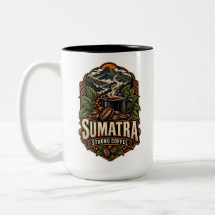Sumatra Strong Coffee Vintage Zweifarbig Tasse