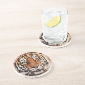 Sumatra-Tiger Getränkeuntersetzer (Seite)
