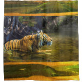 Sumatra Tiger LIGHT DES TIGER Duschvorhangs Duschvorhang (Vorderseite)