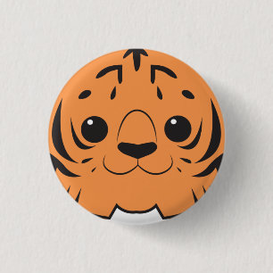 Sumatran Tiger-Gesichts-Knopf Button