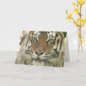 Sumatran Tiger Grußkarten Karte (Gelbe Blume)