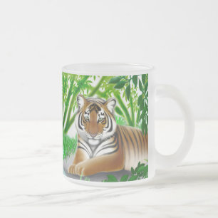 Sumatran Tiger in der Bambusdschungel-Tasse Mattglastasse