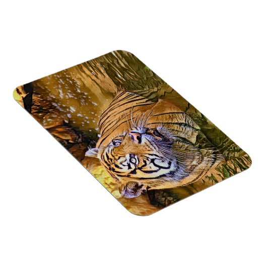 Sumatran Tiger in Wassermalerei Magnet (Rechte Seite)
