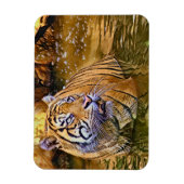 Sumatran Tiger in Wassermalerei Magnet (Vertikal)