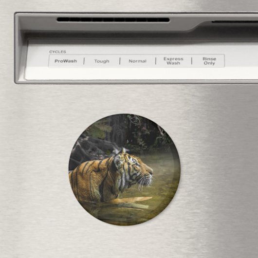 Sumatran Tiger LIGHT THE TIGER Magnet (In Situ (Geschirrspüler))