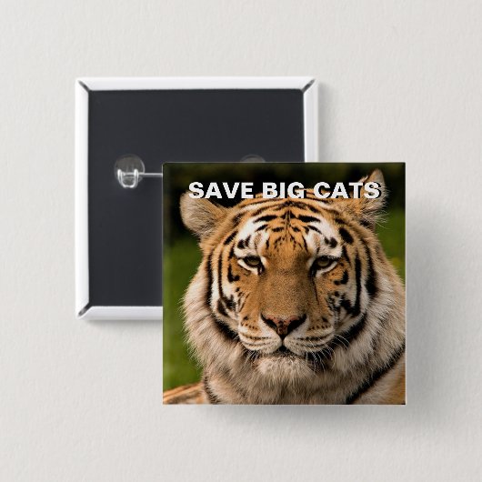 Sumatran Tiger Portrait Button (Vorne & Hinten)