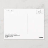 Sumatran Tiger Postkarte (Rückseite)