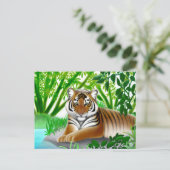 Sumatran Tiger Postkarte vom Aussterben (Stehend Vorderseite)
