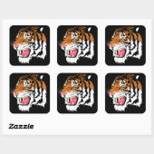 Sumatran Tiger Quadratischer Aufkleber (Blatt)