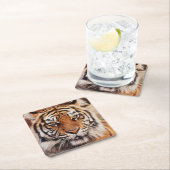 Sumatran Tiger Rechteckiger Pappuntersetzer (Vor Ort)