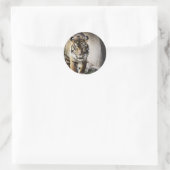 Sumatran Tiger Runder Aufkleber (Tasche)