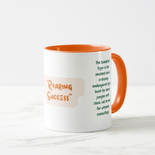 "Sumatran Tiger Tasse - Jungle Design (VorderseiteRechts)
