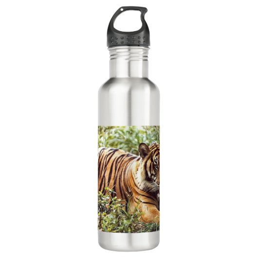 Sumatran Tiger Wasserflasche Edelstahlflasche (Vorderseite)